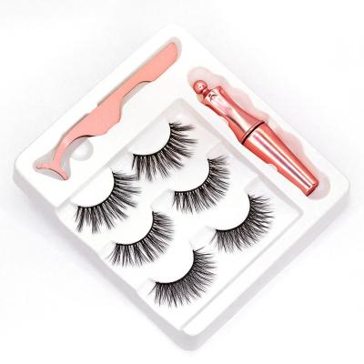 China Qingdao Lashes 3D Mink Lashes Natural Magnetic Eyelashes Magnet Magnetic Eyelash Factory for sale