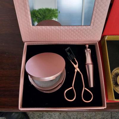 China Durable Mink Tape Eyelashes Create Your Own Brand Magnetic Eyelash Eyeliner Kit for sale