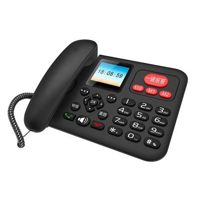 China Hot Selling 4G Gsm Desktop 2 Sim Cards Telephone Landline Desktop Phone 206*149*50mm for sale