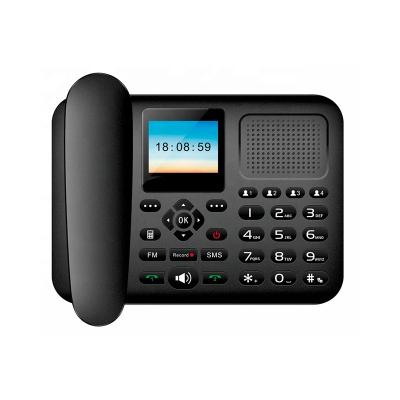 China Colorful ABS Caller ID Display Phone With Call Voice Recording 2G Sim Wireless SMS FM Phone Desk Phone for sale