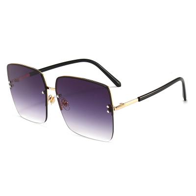 China Fashionable Sunglasses 1194 Color Shades Sun Glasses Big Sun Glasses Women Rimless Oversized Multi Glass for sale