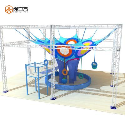 China Theme Park Rope Cube Children's Development Playground Trampoline Tree Children's Physical Training Equipment for sale