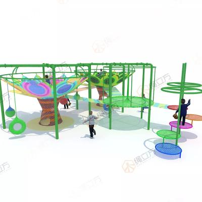 China Rainbow Nylon Indoor Rope ROPECUBE Net Kids Paradise Equipment Paradise Accessories Helpless Climbing Net City for sale