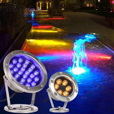 China Swimming Pool New Product Led Swimming Pool Underwater Lamp RGB Stainless Steel Colorful Underwater Lamp for sale