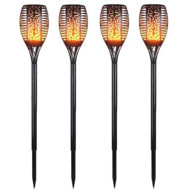 China Theme Park Garden Waterproof Decoration Solar Flame Torch Lights Outdoor Fence Lighting for sale