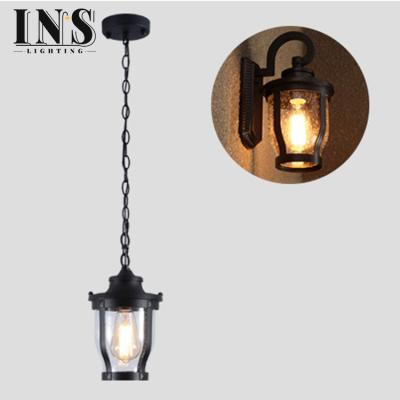 China Retro Vintage Industrial High Quality Black Glass Attic High Brightness Iron Pendant Lamp For Indoor And Outdoor Use for sale