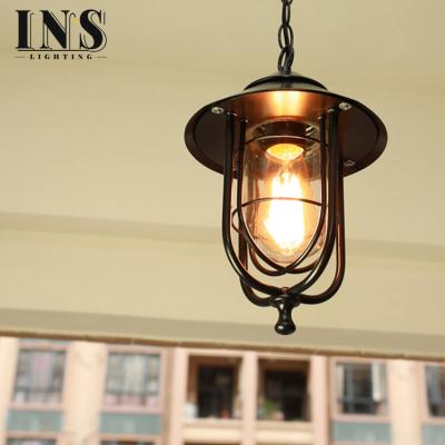 China Retro high brightness industry E27 cafe bar chandelier iron vintage American brass pendant lamp dining room light for sale