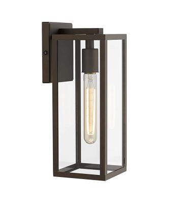 China Modern Decorative Energy Saving Hot Selling Black Wall Lamp With Clear Glass Outdoor Wall Light Lantern for sale