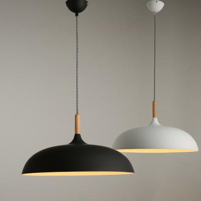 China Unique Minimalist Art Pendant Lamp Modern Aluminum Wood Pendant Light Fixture for Kitchen for sale