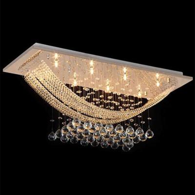 China Best Selling Modern Led Modern Rectangle Crystal Chandelier for sale