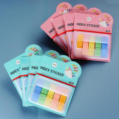 China Custom Acceptable Wholesale Self Adhesive Logo Index Sticker Tabs Memo Pads PET Transparent Sticky Notes Custom for sale