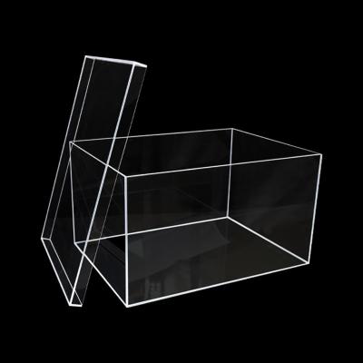 China Stored Custom Design Good Rectangle Material Transparent Clear Acrylic Storage Box With Lid for sale