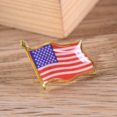 China Europe Design Metal Badge Gift Factory Customized American Flag Promotional Lapel Pin for sale