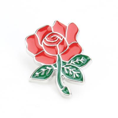 China Europe Design Metal Craft Decorations Promotional Gift Fashion Factory Customized Creative Roses Flower Lapel Pin for sale