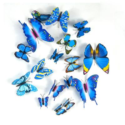 China Animal Factory Custom Design Decoration Home Made Simulation 3D Butterfly PVC Fridge Magnet With Magnetic for sale