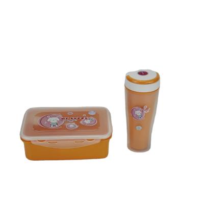 China LX-DM1187 Lunch Box and Water Bottle Set Microwavable Plastic for School Housewares Outdoor Kitchen for sale