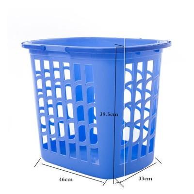 China Wholesale Portable Plastic Rectangular Hamper Household Laundry Clothes Viable Hot Selling Dry Laundry Basket Storage Hamper for sale