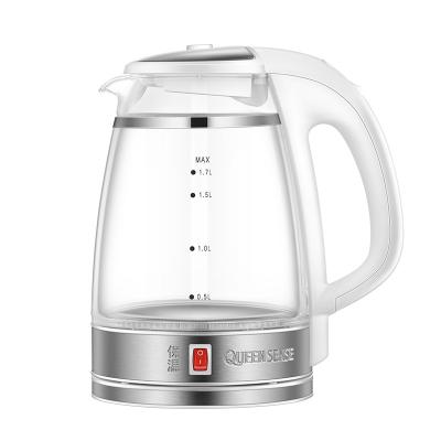 China Cheap and high quality glass cordless transparent automatic electric kettle for office for sale