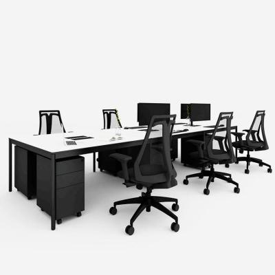 China Office Workstation Manufacturer Modular Open Workstation Freely Combined Modern Office Furniture 6 Seater Workstation for sale