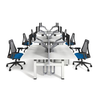 China Nimble (Height) Open Area Office Workstation Height Modular Adjustable Laptop Computer Desk Furniture for sale