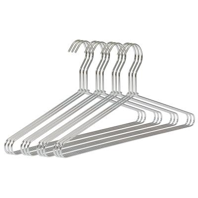 China Modern Strong Lindon Stainless Steel Wire Suit Coat Hanger Metal Clothing Hanger for sale