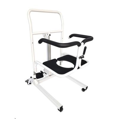 China Lift: Wholesale Steel Medical Portable Senyang Toilet Transfer Lift Commode Q235 Wheelchair Electric Hydraulic Portable Movement Elder Patient Nursing Chair for sale