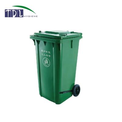 China Industrial use 240 liter plastic outdoor pedal trash can for sale