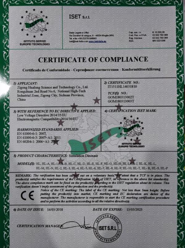 CE - Zigong Hualong Science And Technology Co., Ltd.