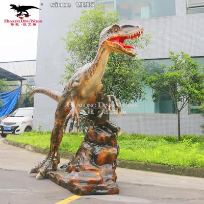 China Dinosaurs Outdoor Statue Fiberglass Park Playground Realistic Fiberglass Dinosaur for sale