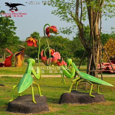 China Park High Tech Animatronic Insects Model Life Size Simulation Mantis Model With Moving for sale