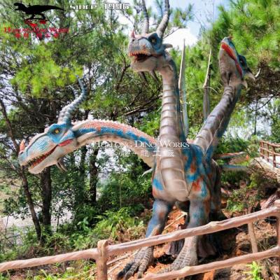 China 3D Scum the Western Simulation Dragon Three Head Animatronic Dragon Outdoor Model for sale