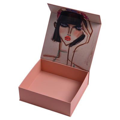 China Recycled Materials China Custom Luxury Book Shaped Rigid Rose Paper Packaging Cardboard Magnetic Gift Boxes for sale