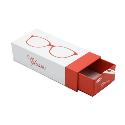 China Recycled Materials Logo Printing Sunglasses Eyewear Packaging Paper Box Eyewear Drawer Cardboard Box Custom Sunglasses Packaging Box for sale