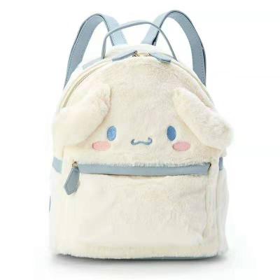 China Cartoon New Kawaii Sanrioed My Melody Cinnamoroll Anime Soft Plush Toys Plushie Cartoon Plush Bag Backpack Girls Doll Toys Gifts for sale