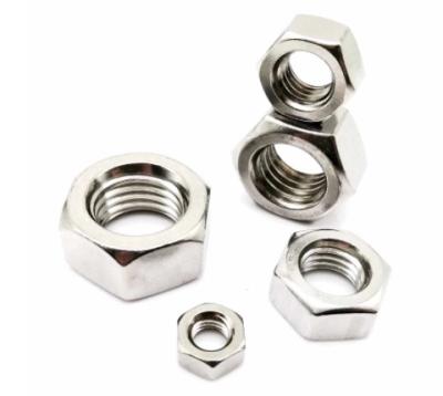 China 1/100pcs HEX Stainless Steel Hex Hex Nut M1 M2 M3 M4 M5 M6 M8 M10 M12 M14 M16 M18 M20 M22M24 DIN934 304 for sale