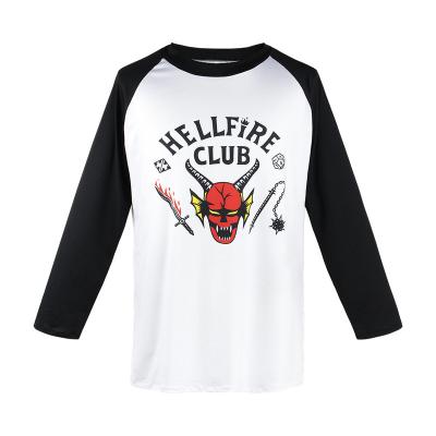 China Weirdest Funny Three Quarter T-shirt Hellfire Club T-shirt Women/Men Casual Long Sleeve T-shirt Clothes Unisex for sale