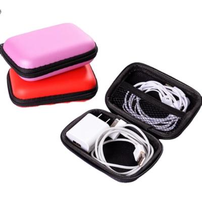 China EVA Mini Portable Earphone Pouch Bag Earphone Bag Earphone Purse Coin Bag USB Earphone Cable Case Viable Storage Box Wallet Carrying Accessory for sale