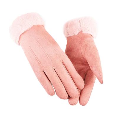 China Winter Women Winter Gloves Warm Full Screen Finger Mitts Glove Driving Sports Touch Screen Windproof Riding Gloves for sale