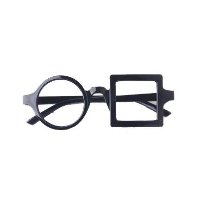 China PC Novelty Round Square Shape Plastic Glasses Frame For School Christmas Cosplay Costume Props Gifts For Kids Teens for sale