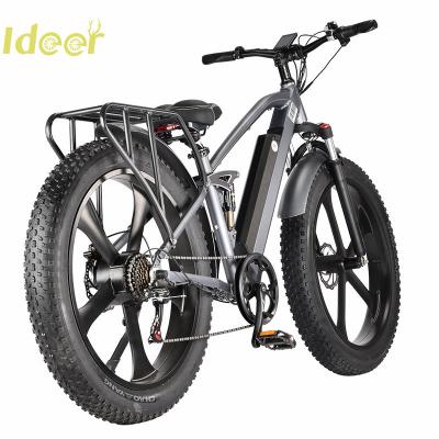 China Aluminum Alloy Ideer Ddp Boarding South Africa Popular Model 750W Suspension Full 26 Inch Fat Tire Folding Ebike for sale