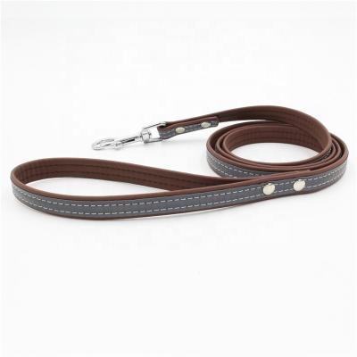 China Wholesale Custom Pet Leash Rope Leash Braided Cheap Dog Collars Brown Cowhide Leather Dog Leash for sale