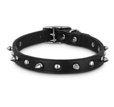 China DETACHED Anti-bite Dog Pet Sharp Studded Collars Rivets PU Dog Collar OEM Leather Dog Leash Luxury for sale