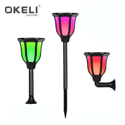 China Smart Modern Outdoor Waterproof Park Pathway Park Solar Led Light OKELI RGB Ip65 Control Solar Led Garden Light for sale