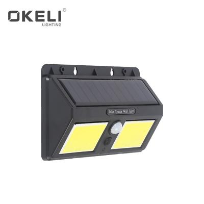 China ABS OKELI CDR Super Smart Solar Led Motion Sensor 2W 96LED Solar Outdoor Wall Light Outdoor Wall Mounted Lights for sale