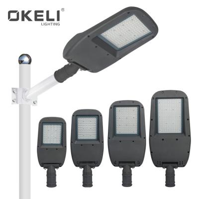 China Easy to Install/High Brightness OKELI IP65 50W 100W 150W 200W High Quality Glass Die-Casting Aluminum Waterproof LED Street Light for sale