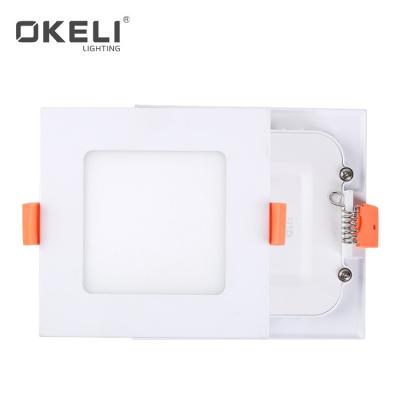 China OKELI Contemporary Supplier China Manufacture New IP20 Indoor Concealed Mounted Square 3w 6w 9w 12w 15w 18w 24w Led Panel Lamp for sale