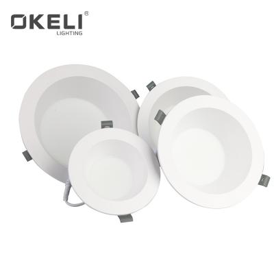 China OKELI High Lumens High Quality Energy Saving Die Casting PC 24W 30W 40W Aluminum Ceiling Recessed Led Downlight for sale