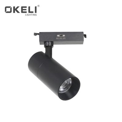 China Modern Design Black White AC165V AC265V 10W 15W 25W OKELI Morden COB For Exhibition Led Track Light for sale