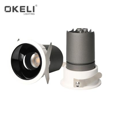 China 1.Professional Project Use COB Wall Washer OKELI Office High Quality Supermarket Aluminum PC COB 7W 12W 24W Recessed LED Spotlight for sale