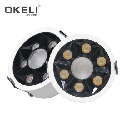 China High New Design PF OKELI SMD Aluminum 8W Commercial Indoor Office Die Casting Aluminum 8W Recessed LED Spotlight for sale